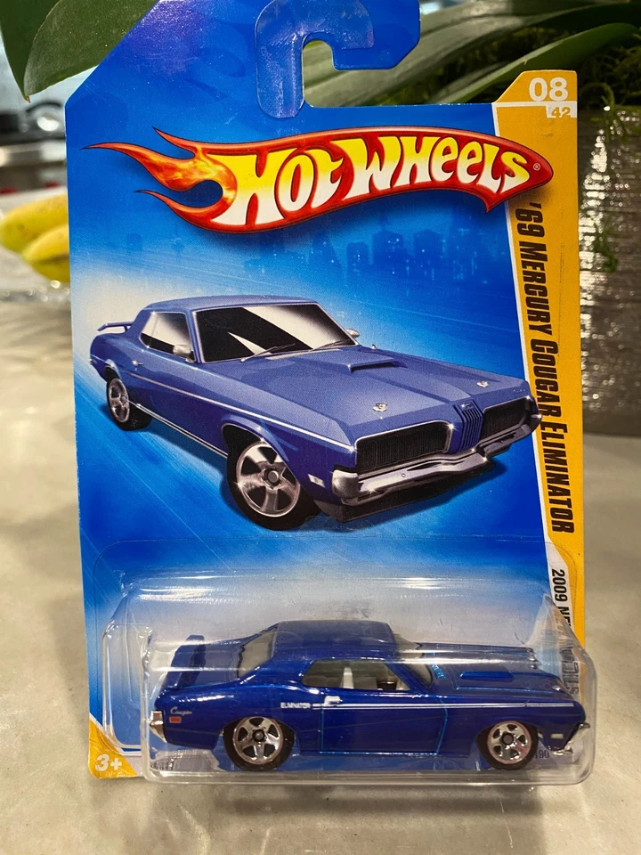 2009 Hot Wheels 8 Neuf Modèles 8/12.8m69 Mercury Cougar Eliminator Bleu W/5 - Photo 1/1