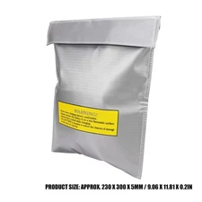 2Pcs Lipo Battery Safe Bag Safety Storage Fire Retardant Explosion Proof