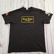 Lion Order Rohan Marley Black Short Sleeve Cotton T-Shirt Men's XL