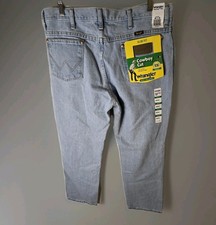 New Wrangler 936 Slim Fit Jeans Mens 36x30 Cowboy Cut Western Light Wash Denim