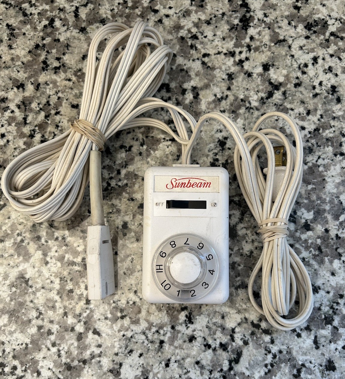 Sunbeam Style 53 Electric Heat Blanket 3-Prong Control 613A 