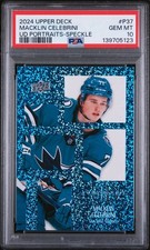 2024 UPPER DECK PORTRAITS SPECKLE #P37 MACKLIN CELEBRINI ROOKIE RC PSA 10