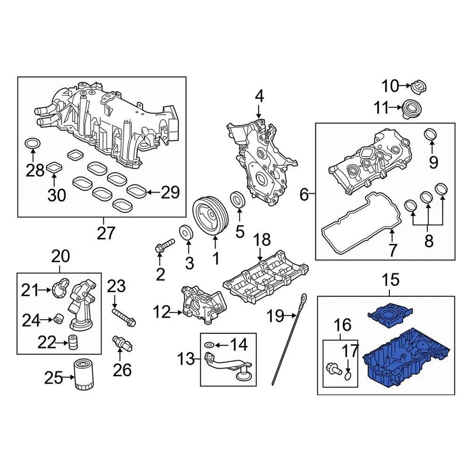 For Ford Police Interceptor Utility 2014-2019 Ford BG1Z6675E Engine Oil Pan Foto 3 de 4