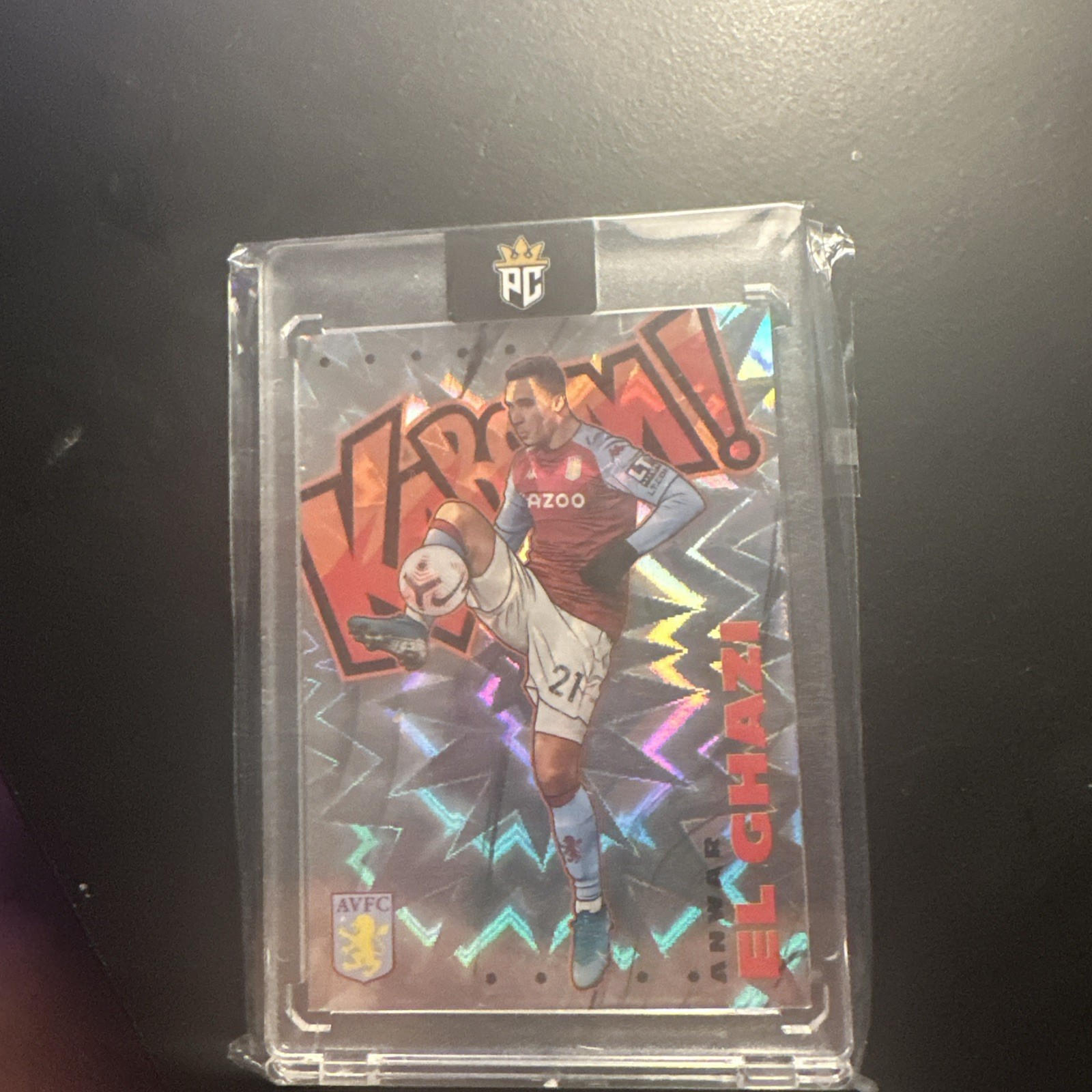 2020-21 Panini Prizm Premier League Kaboom! Anwar El Ghazi Case Hit Ssp Aston...