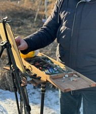 Plein Air Pochade Box Compact Portable Pastel Oil Painting Travel Box