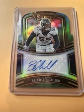 2020 Select Bradley Chubb Die Cut Auto /25 Tie-Dye