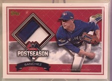 2016 Topps Postseason Performance Relics Aaron Sanchez #PPR-AS #89/100 Blue Jays
