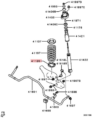 Rear Spring Suspension Pad for Mitsubishi OUTLANDER PHEV GG2W 2.0 - Picture 2 of 6