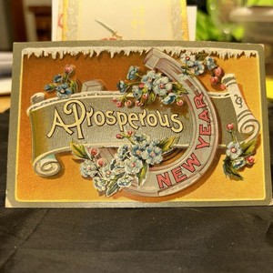 vintage new year postcard