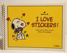 VTG 80s NEW UNUSED Hallmark Snoopy I Love Stickers Peanuts and Snoopy NOS