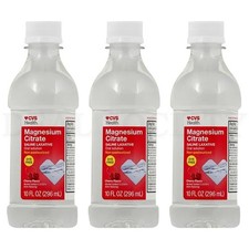 CVS Health Magnesium Citrate Saline Laxative Cherry Flavor 10oz Lot of 3