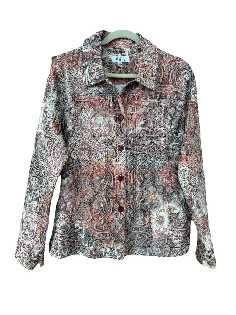 Blazer Keren Hart Multi-couleur - Taille L - Veste Art Déco Florale - Excellent état