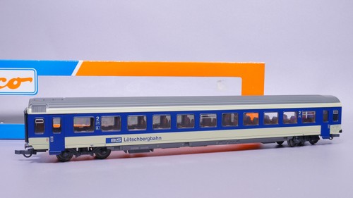 H0 DC Roco 444475 vagón de tren 2. Kl. B Lötschbergbahn BLS 28,5 cm embalaje original #ST_323 | Condition: Gebraucht