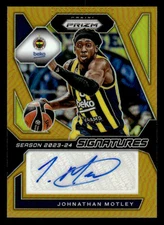 Johnathan Motley 2023-24 Panini Prizm EuroLeague #SI-JMT Signatures Gold #05/10
