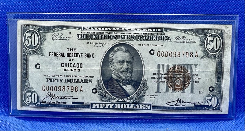 1929 U.S. National Currency $50 “Chicago”