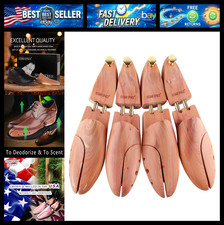 Cedar Shoe Trees for Men, Wooden Shoe Stretcher, Fits Sizes 7.5-14, 2 Pairs