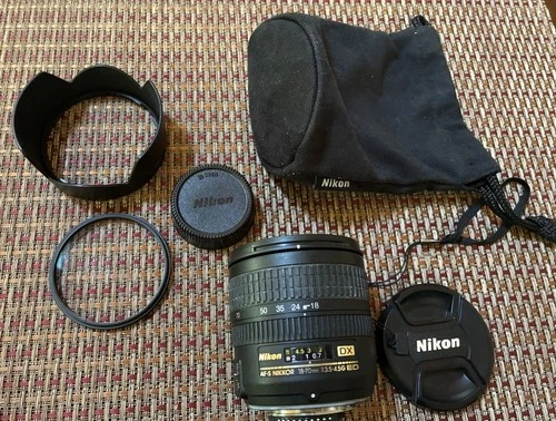 Nikon Nikkor AF-S 18-70mm f/3.5-4.5 G ED DX Zoom Lens w/Hood and Bag From JAPAN