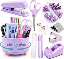 Purple Desk Organizers and Accessories with Desk Organizer 360 Rotating Pen Hol