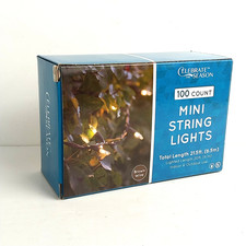 Celebrate 100 Clear Mini String Lights Party Wedding Holiday Events 20' - NEW