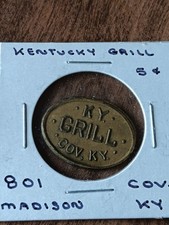 Covington KY, Kentucky Grill 5c Trade Token