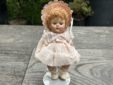 Vintage 1950's Vogue Strung Ginny Doll Crib Crowd Baby - Caracul Poodle Cut