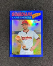 2026 Topps Heritage Chrome Blue Border #285 Lane Thomas 137/150 Guardians QI95