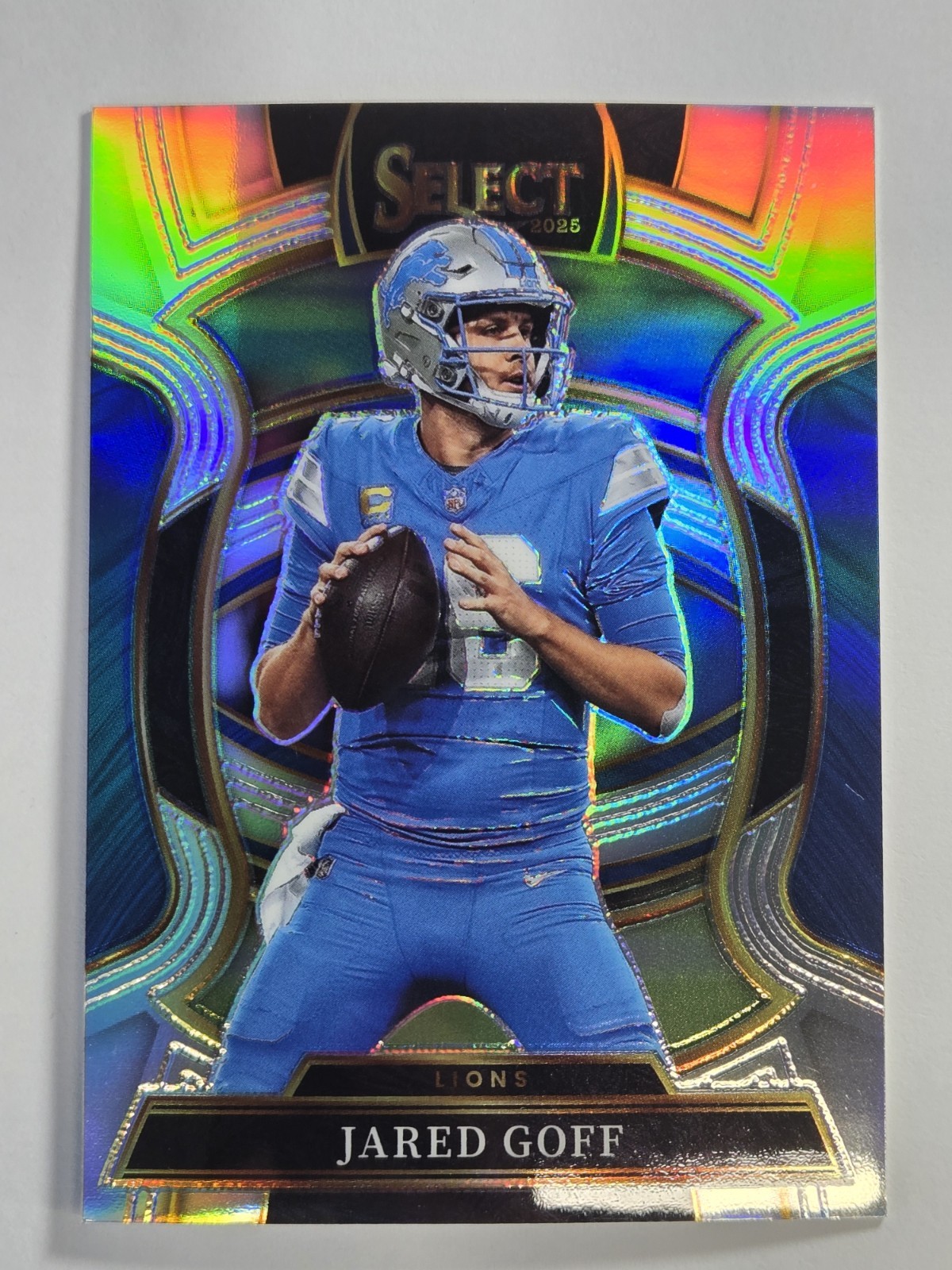 Jared Goff 2025 Panini Select #69 Concourse Silver Prizm Detroit Lions