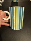 Target Mug CELEBRATE LIFE Set Of 4 Coffee Porcelain Julia Minasian Green Stripes — photo 8