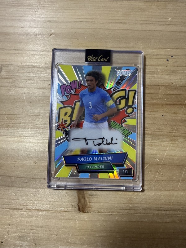 2026 Wild Card Comix Futbol 1/1 Soccer Auto Paolo Maldini