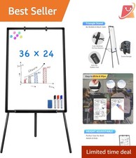 Easel Whiteboard Magnetic Portable Dry Erase Board Tripod Adjustable Stand