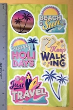 "Hello Summer!" Vinyl Decal Large Format Sticker Sheet