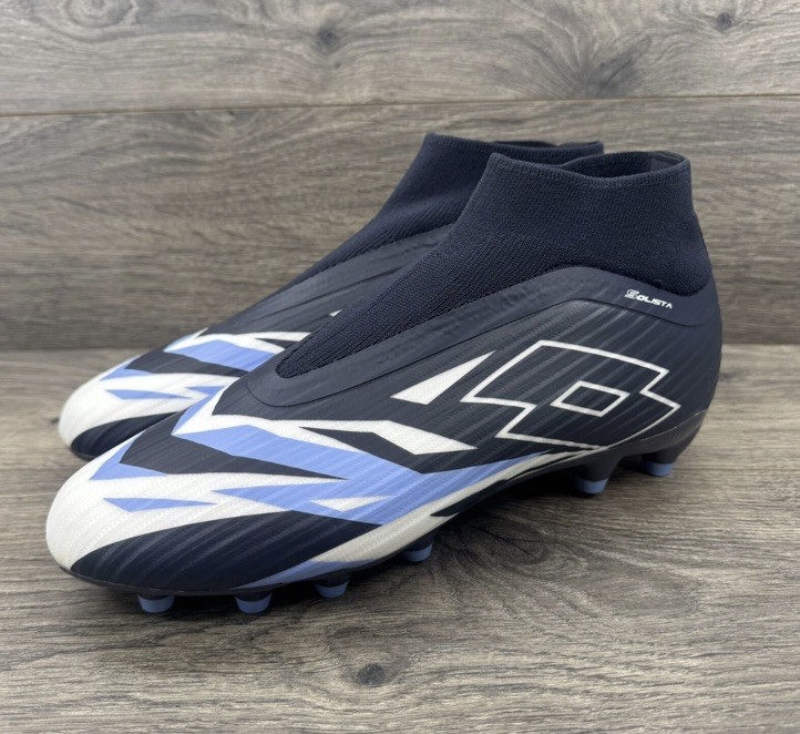 Lotto Solista 200 VI Gravity FG tacchetti calcio taglia uomo 13 nero blu senza lacci