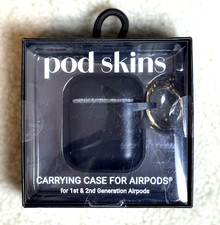 Pod Skins Carrying Black Silicon Case for 1st and 2nd Generation Airpods