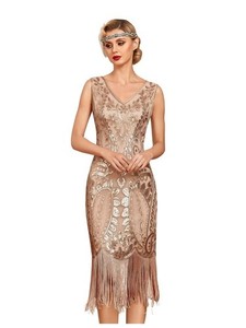green emerald velvet dress Roaring 20s formal evening dress in light brown with lace detail   LaVieDelight