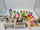 Vintage 90s Little People And Farm Animals Lot, Fisher Price, Tonka