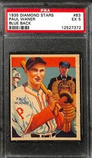 1934-36 Diamond Stars #83 Paul Waner PSA 5 EX 12527372 