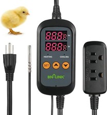 BN-LINK Digital Temperature Controller Heating Cooling 2-Stage Outlet Thermostat