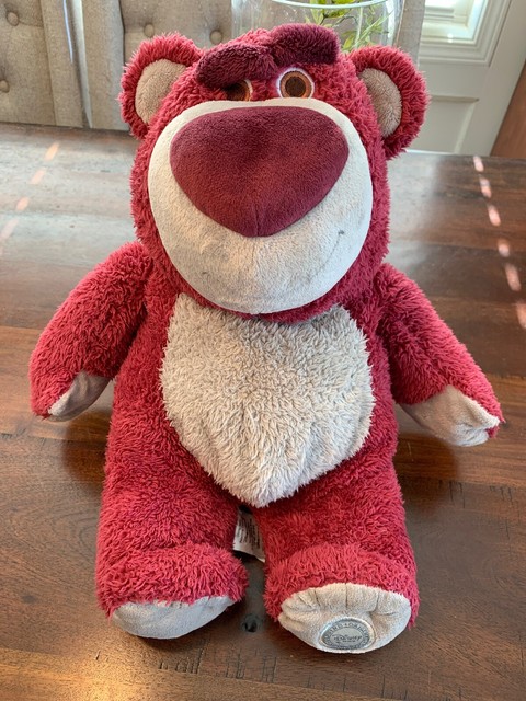 Disney Store Lotso Huggin Bear 16â Plush! Toy Story 3 Disney Pixar Lotso Bear | eBay