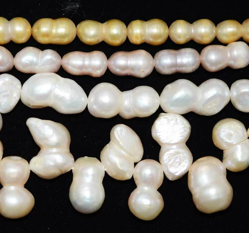 8x12mm Freshwater Pearl Baroque Peanuts Beads 14" DIY Making Jewellery