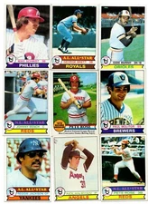 1979 Topps Baseball SET BREAK singles - stars, commons, Hall of Famers #251-500