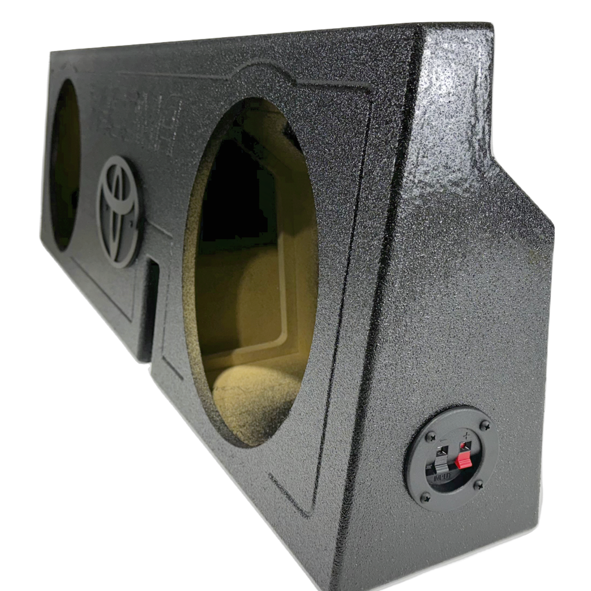 Toyota Tacoma 2005-2022 Crew Cab Subwoofer Box – Sealed Enclosure For Two 12" Woofers, Fits Behind Seat