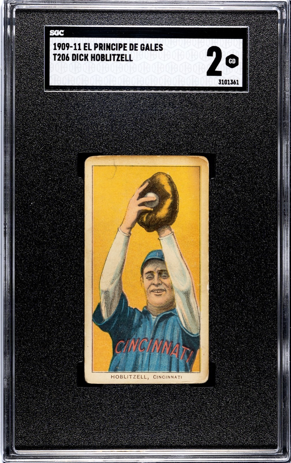 1909-11 T206 Dick Hoblitzell El Principe De Gales SGC 2