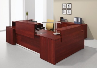 Morpheo 156 Modern U Shape Reception Receptionist Office Desk