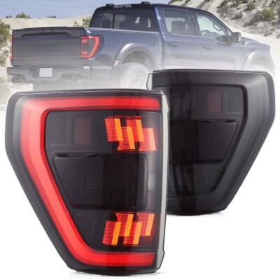 For Ford F150 2021 2022 2023 F-150 SMOKED FULL LED Tail Lights Startup Animation