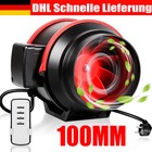 Grow Abluft-Set 100 mm Rohrventilator verkabelt Indoor Growbox Kanallüfter