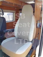 Couvre-Sièges Pour Un Fiat Ducato Camping-Car, 2007, Beige Taffino, 2 Avants