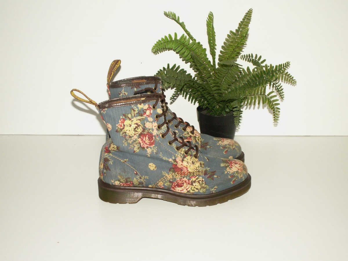Martens 1460 VICTORIAN FLOWERS floral fabric boots uk eu 41