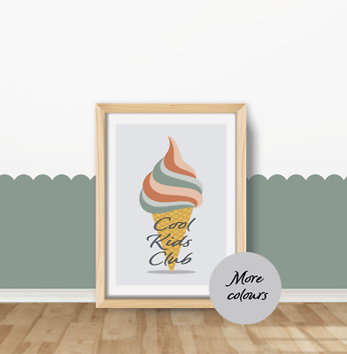 Geschwisterdruck, Kinder Geschwister Poster, cooles Kinderjunges, Eis, Spielzimmerdekor