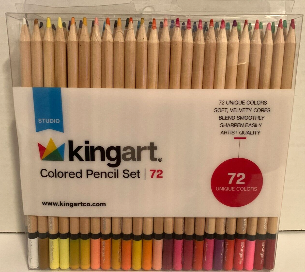 NPG-83各色1本、NPG-67K×1、M×1、NPG-71K×1 7本セット Kingart Studio, Colored Pencil Set, Soft Wax-Based Cores, Set of