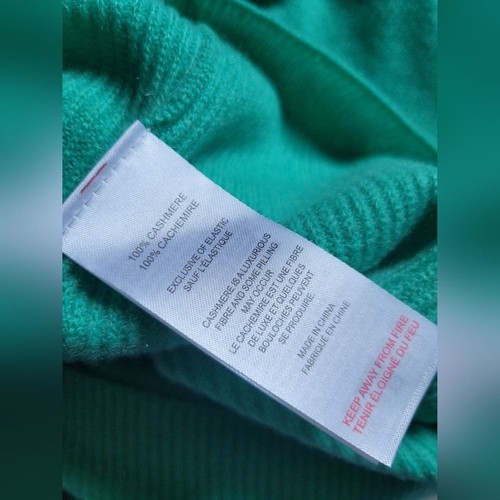 Brodie Cashmere Jungle Green Luxe Cee Cee Cowl Roll Neck Sweater Medium NWT - Picture 4 of 9